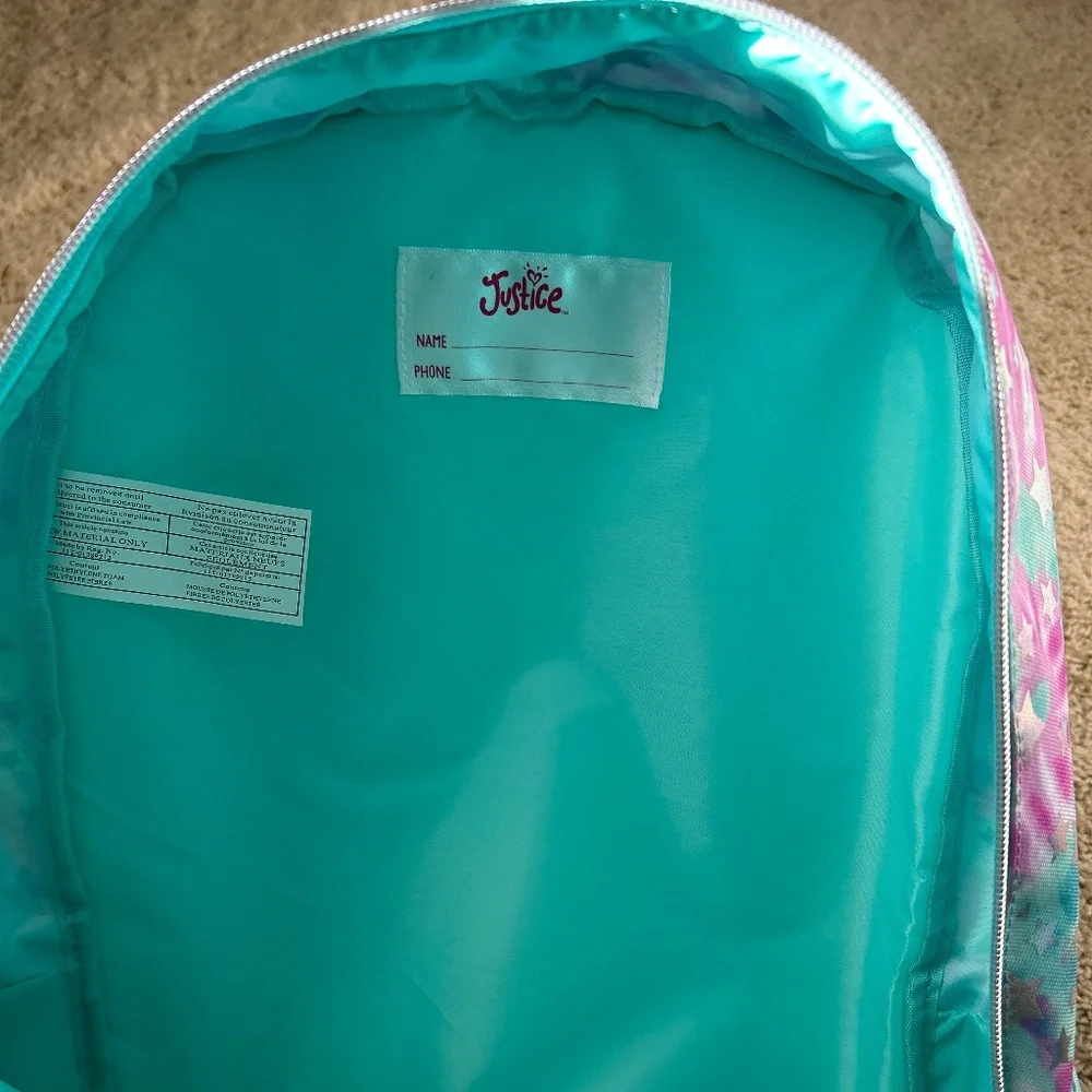 New Justice backpack
